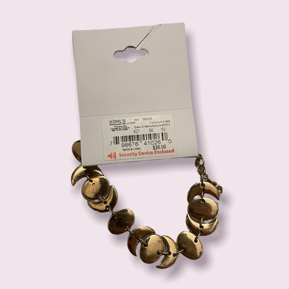 Gold Moon Phases Bracelet NWT - Picture 2 of 2